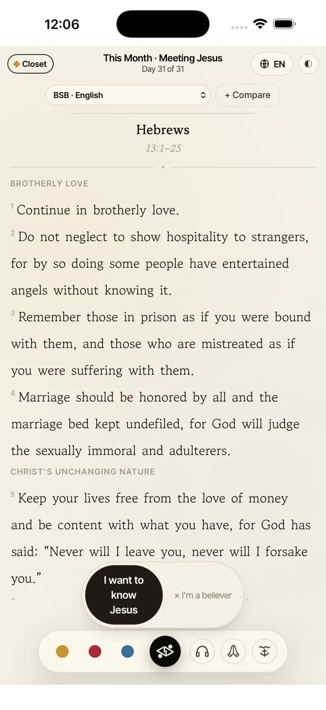 Today's reading in DailyGod